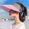 Casual Women Ladies Wide Brim Outdoor Breathable Visor Summer Sun Cap Beach Cap Empty Top Suncap