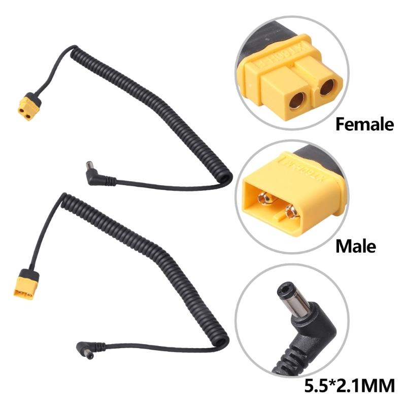 Разъем XT60 Папа/Мама на 5.5x2.5mm 5525 Пружинный Адаптер Питания для Паяльника Кабель-переходник Аксессуары