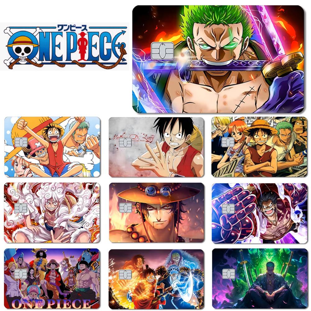 Аниме One Piece Луффи Зоро Эйс Робин Матовая ПВХ Наклейка Пленочная Лента Skin Для Кредитной Карты Дебетовой Карты Банковских Карт Наклейки Деколь Игрушки