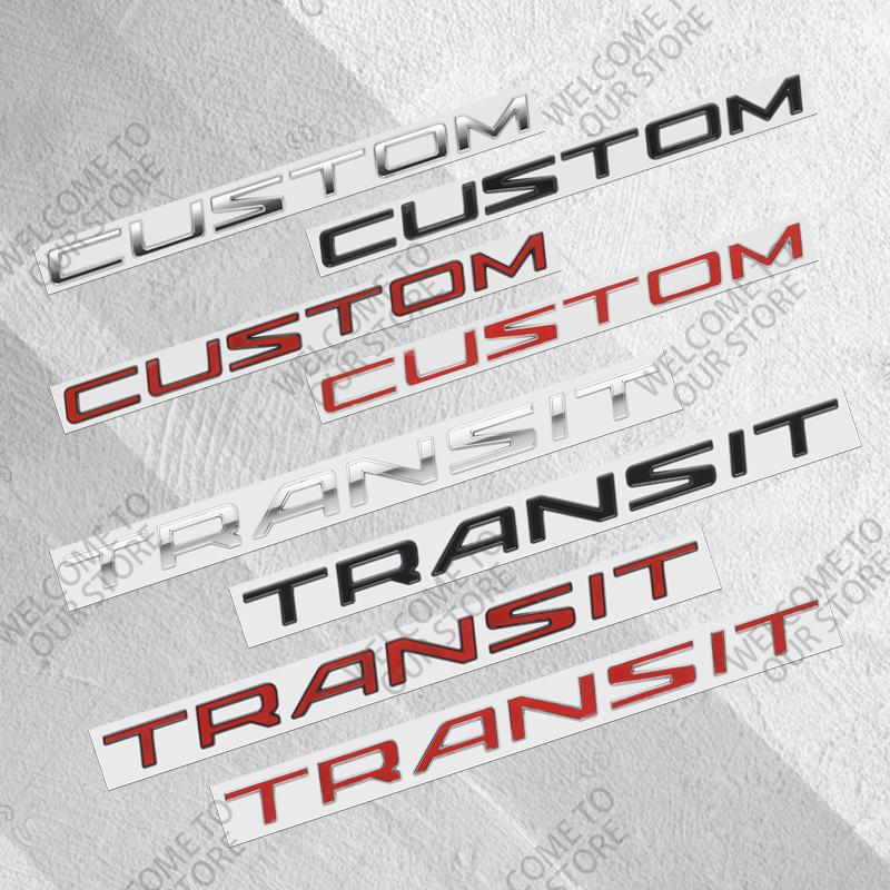 UHB24 3D Metal For Ford Transit Custom Camper Van Car Logo Badge Decor Rear Trunk Sticker Emblem Decoration Sticker Auto Accessories