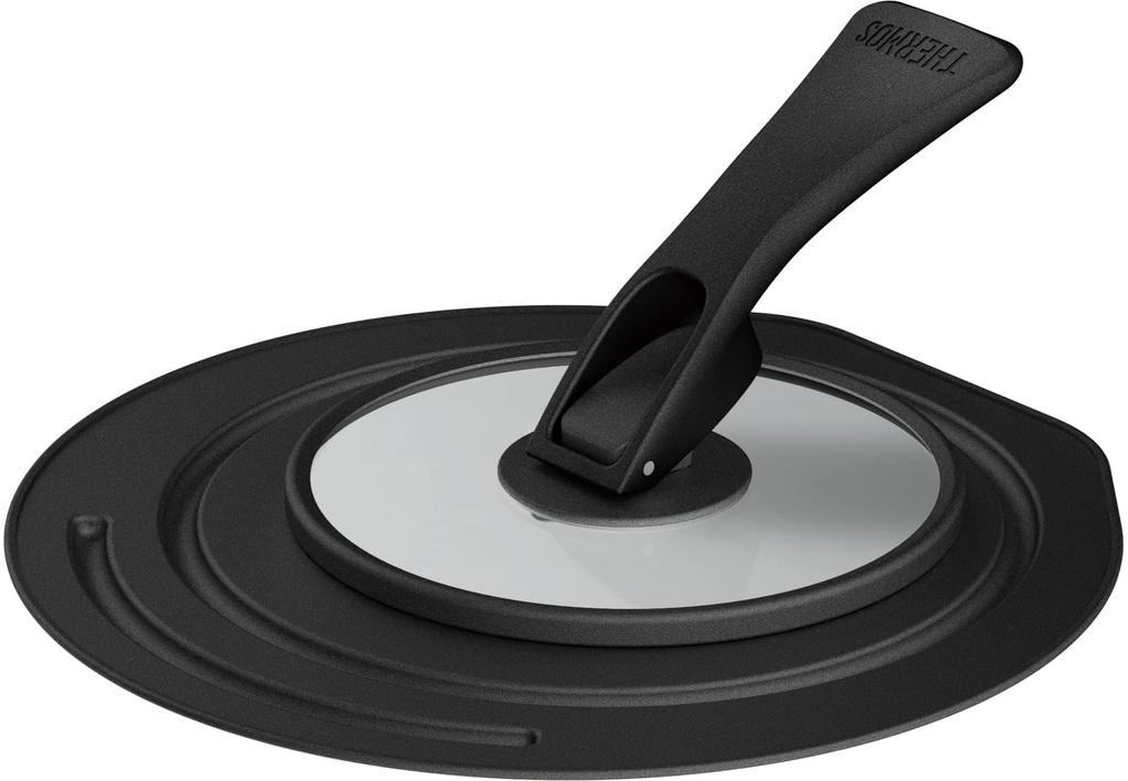 Thermos Складная подставка-подставка для крышки сковороды, совместимая с черной кастрюлей/сковородой BK 18/20 см KLG-001