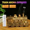 Retro Style Essential Oil Vaporizer Vintage Steam Train Aroma Diffuser, 300ml Ultrasonic Cool Mist Humidifier with Dual for Dry Air in Office
