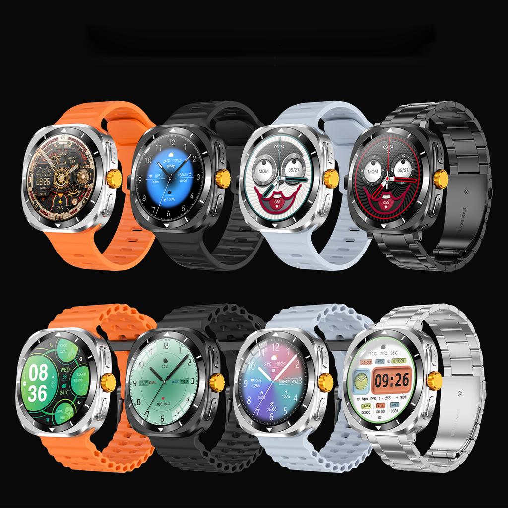 2024 Новые NFC-часы F7 Ultra Bluetooth Call Smart Watch Мужские AMOLED-экраны Многофункциональные спортивные фитнес-трекеры Женские умные часы для здоровья