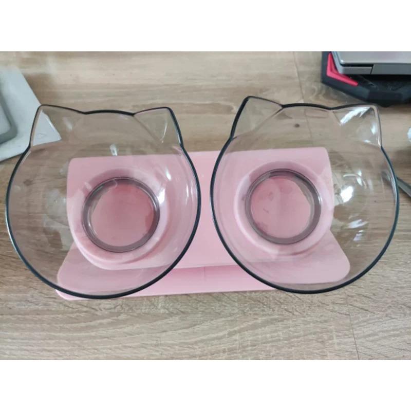 Нескользящая двойная миска для кошек, миска для собак с подставкой, миска для кормления домашних животных, миска для воды для кошек, миски для корма для собак, кормушка для собак, товары для кормления