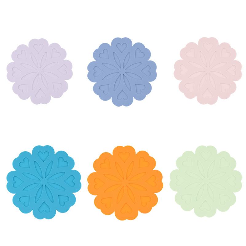 Flower silicone thermal insulation mat High temperature resistant silicone placemat Coaster pot mat Anti-scalding thermal insulation mat Silicone