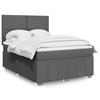 VidaXL Slatted Bed Base with Mattress Dark Grey 160x200cm Fabric 3294013