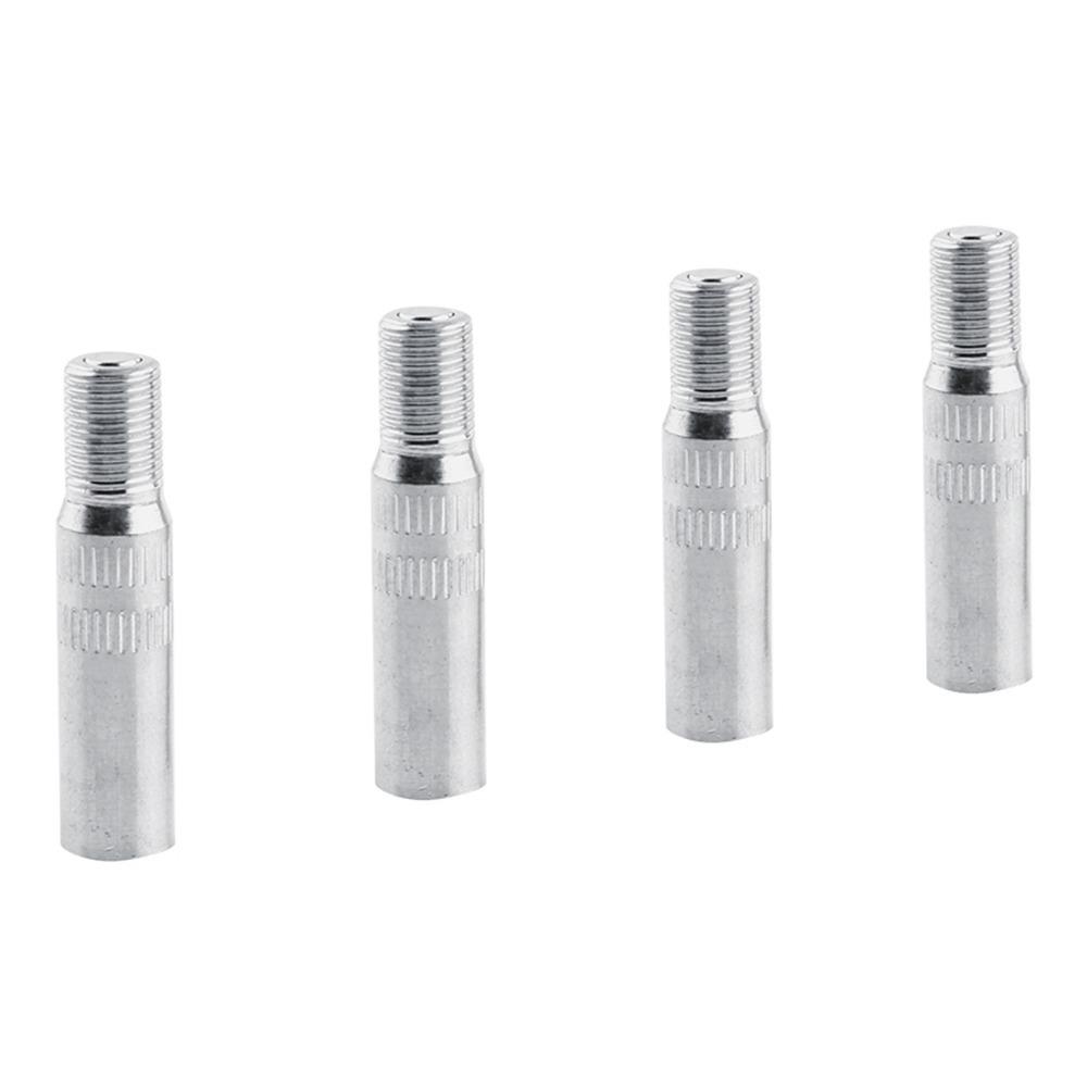 4PCS Screw-on Valve Stem Extenders Chrome Plated Tire Valve Extension Tire Center Technicians