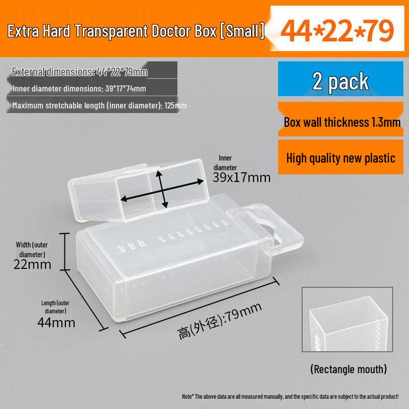 Rectangular Tap Drill Bit and Milling Cutter Storage Box - Transparent Plastic Telescopic Case for Machine Tool Accessories