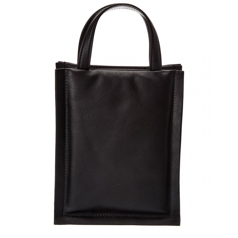 Salvatore Ferragamo Ferragamo Viva Bow Mini Leather Tote Black