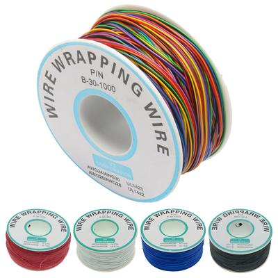 250М 30AWG OK Провод Луженая Медь Сплошной Кабель Одножильный Перемычка для Печатной Платы Изоляция Провода Электронный Проводник Разъем Провода
