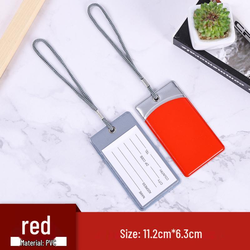 Персонализированная многоцветная ПВХ бирка для багажа со шнурком и карточкой для информации