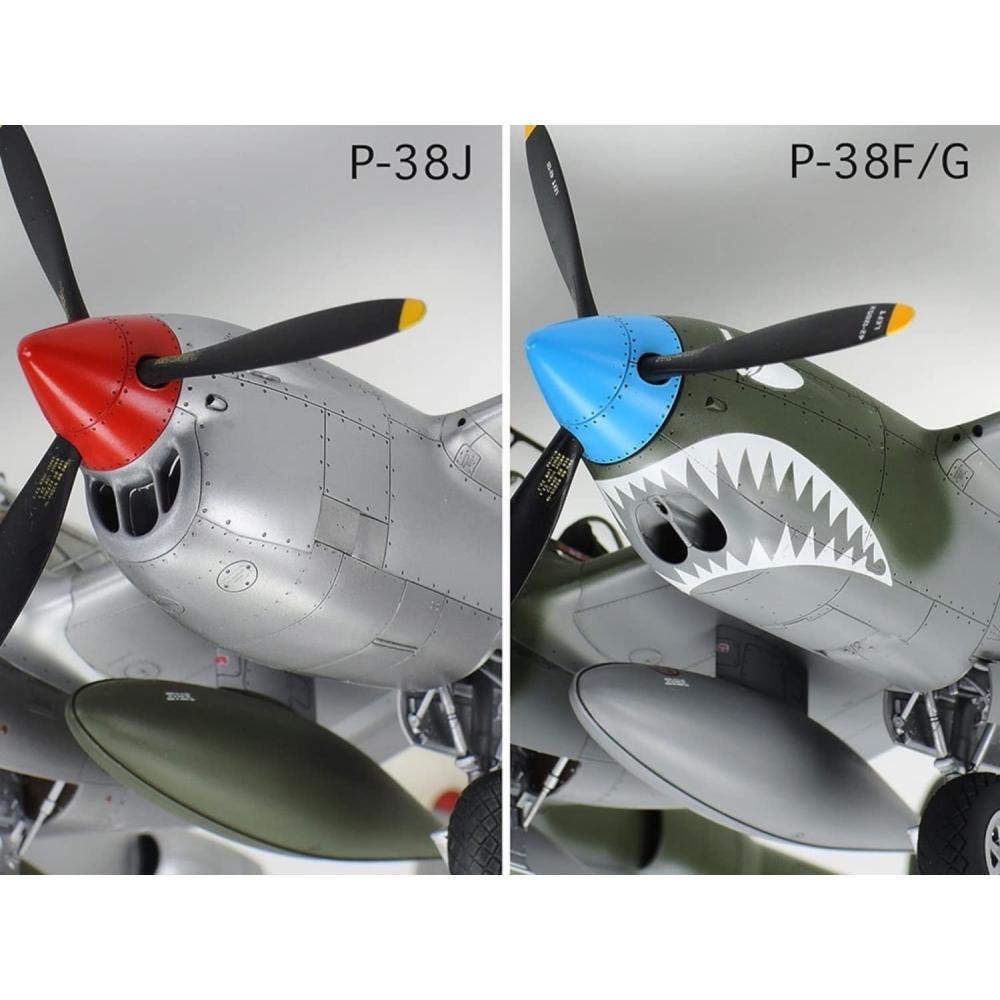Tamiya 148 Masterpiece Series No.123 US Army Lockheed P-38J Lightning Пластиковая модель 61123 Цвет литья
