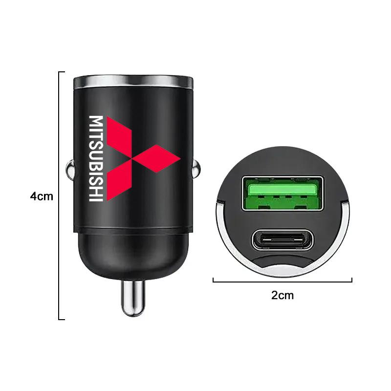 1Pcs Car USB fast charging power adapter Car Accessories For Mitsubishi ASX Lancer Pajero Outlander L200 EVO Lancer EX