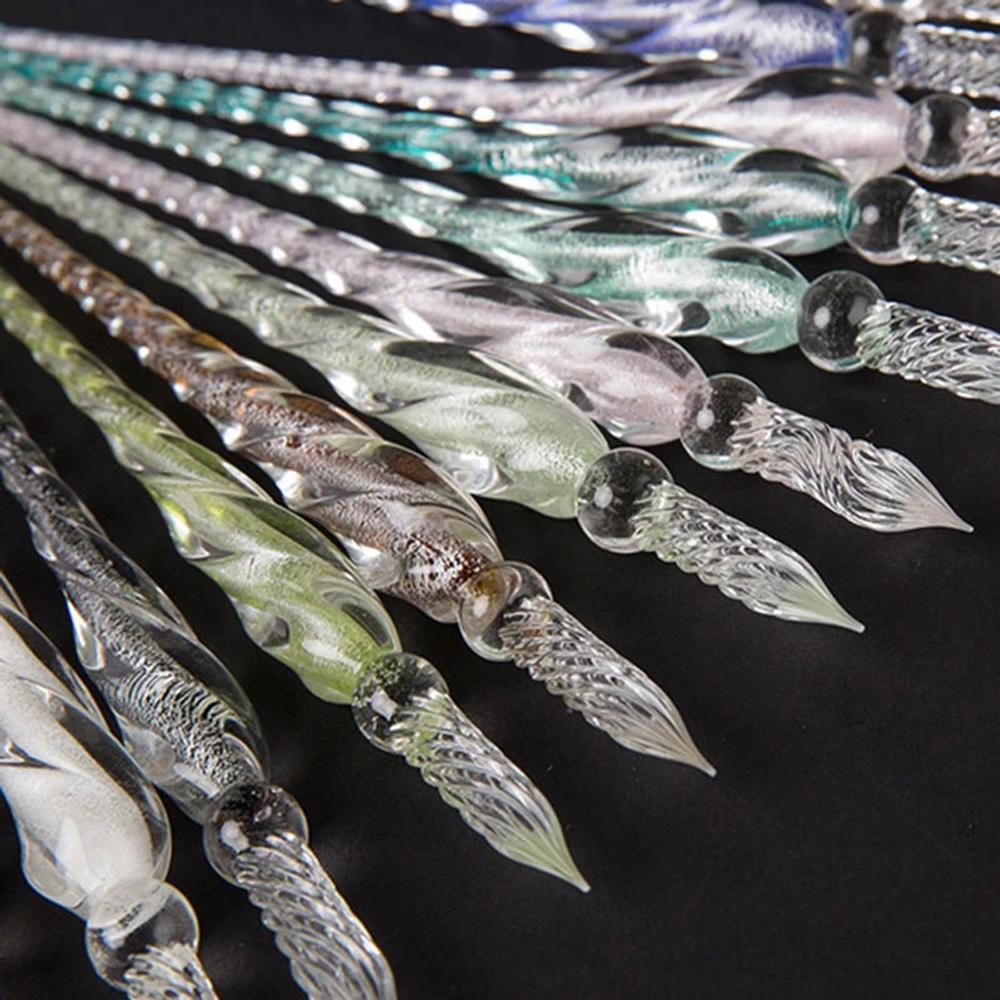 Handmade 0.7mm Crystal Pen Filling Ink Glass Dip Pen Signature Pen Dipping Pen Fountain Pens