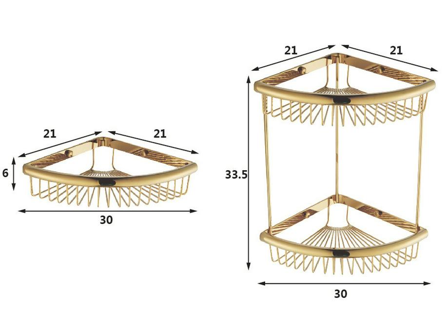 Gold Chrome Plated American Style Towel Rack Set - Retro Bathroom Accessories