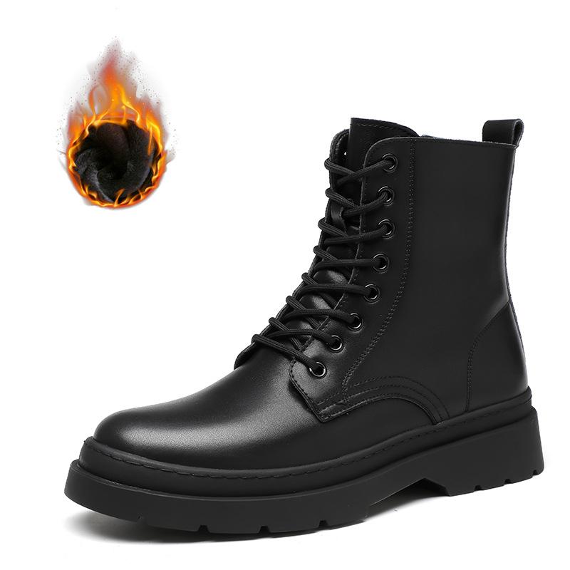 Модные мужские повседневные сценические ночные клубные платья на платформе черные осенне-зимние туфли ковбойские оригинальные кожаные ботинки красивые мотоциклетные ботинки