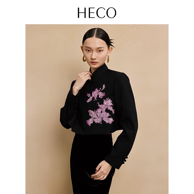 Heco Куртка-бомбер в новом китайском стиле, вдохновленная знаменитостями, с вышивкой