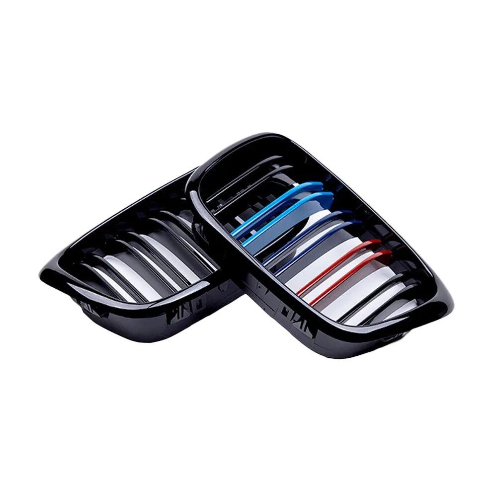 Glossy Black Front Hood Kidney Grille Grill for BMW 5 Series E39 M5 525 528 1995-2004 Dual Line Car Accessories Replacement Part
