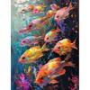 Рыбы в море Морской организм Постер Красочные тропические рыбы Масляная живопись на холсте Животное Настенное искусство Картина Гостиная Домашний декор