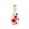 Ancient-style Flower Pipa Plum Blossom Brooch, High-end Feminine Elegance, Exquisite Brooch, Retro Niche Brooch