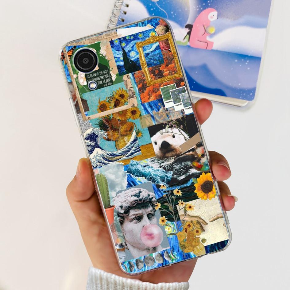 For Cover Samsung Galaxy A03 Core Phone Case Stylish Flower Butterfly Soft Silicone Clear Cover For Samsung A03 Core A032F Coque