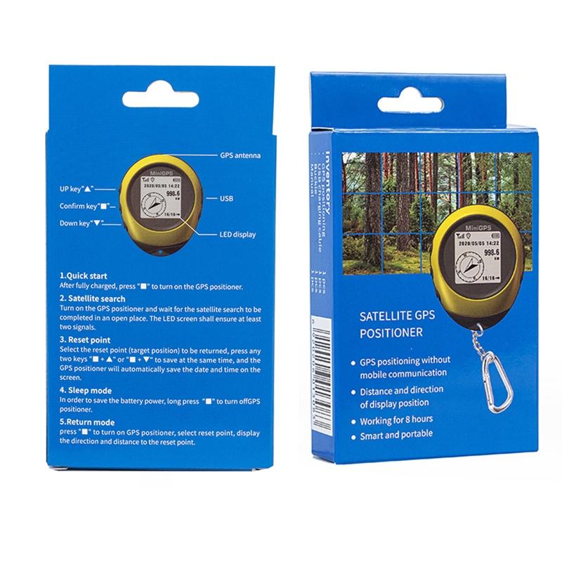 Small Pocket GPS Tracker Compass Location Finder Navigation Receiver USB Charge