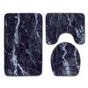 3Pcs/Set Marble Texture Toilet Lid Cover Floor Carpet Mat Home Bathroom Decor