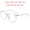 Transparent Round Prescription Spectacle Women Men Oversized Myopia Lens Optical Eyewear Power 0 -0.5 -0.75 To -6.0
