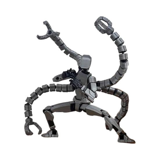 Фигурка робота с длинными щупальцами, подвижные суставы, 3D-печатная модель робота, игрушка для снятия стресса, шарнирная фигурка-манекен, украшение