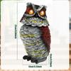 1/2Pcs Creativity Solar Owl Garden Resin Owl Statue Waterproof Solar Owl Decor with Rotating Head Outdoor Yard Bird Repellent
