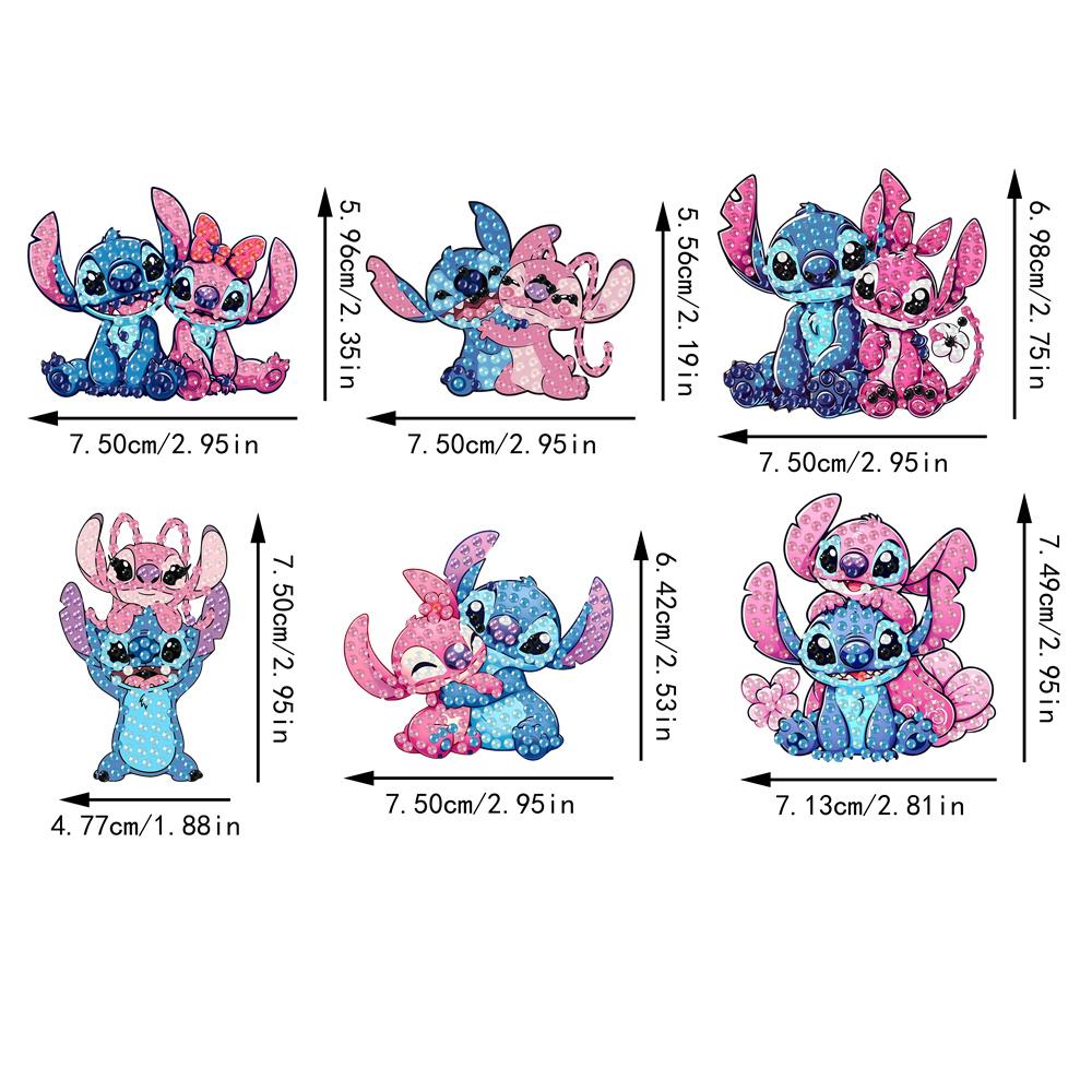 6Pcs Hugs and Kisses Series Diamond Art Fridge Magnet Diamond Painting Refrigerator Magnet DIY Fridge Stickers for Fridge Whiteboards