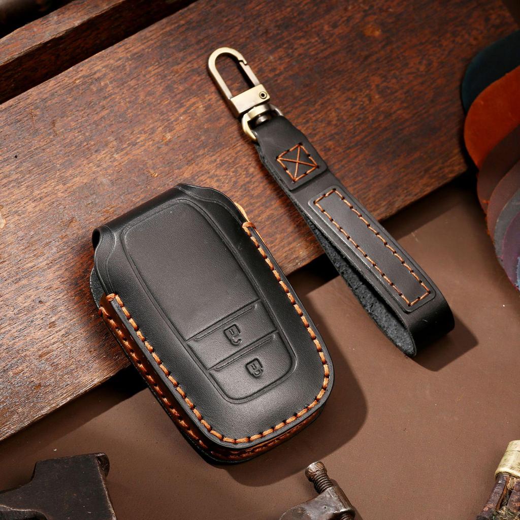 Оригинальный чехол для ключей из кожи Crazy Horse для Toyota BZ4X и Corolla Vios