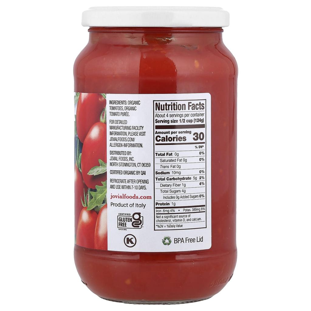 Jovial Organic Crushed Tomatoes, 520g (18.3oz)