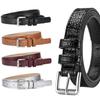 Crocodile Pattern Women's Belt PU Leather Leather Belt Vintage Waistband Belts  Pants