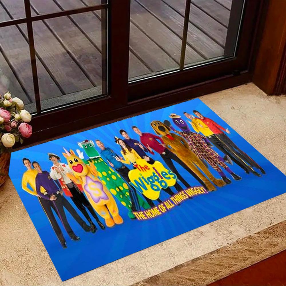 The Wiggles Singing Show Themed Anti-Slip Rugs - Polyester Home Decor, Suitable for Bedrooms, Living Rooms, Doorways, Studios, and Decorations