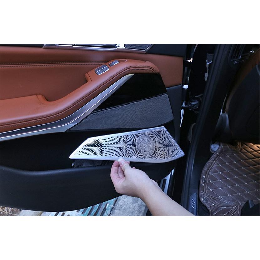 Алюминиевый сплав двери автомобиля динамик крышка отделка наклейка подходит для BMW X5 G05 X7 G07-2022 авто интерьер