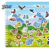 Fun Gifts for Kids Coloring Book with Animal Stickers, Rich Cartoon Patterns Coil Binding Themed Activity Book, Creative Educational Arts And