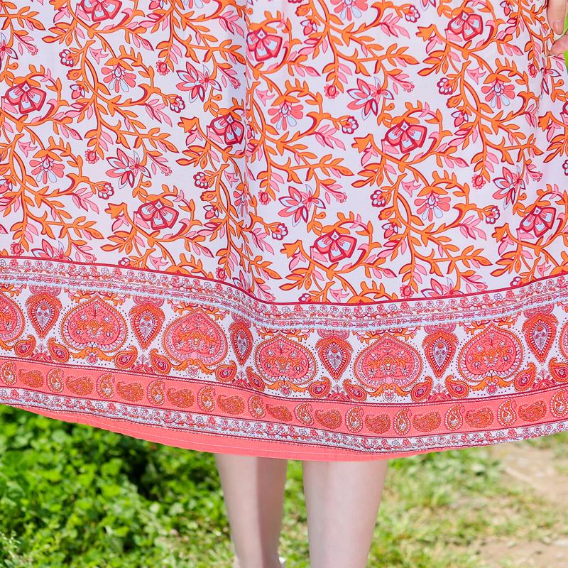 Женское длинное платье больших размеров, летнее платье с коротким рукавом и винтажным принтом для женщин