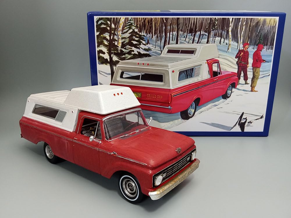 AMT 1963 Ford Styleside Pickup Camper Top Included Plastic Model AMT1412 1/25 F-100