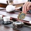 Японские Антикварные Медные Подставки под Стаканы Ретро Теплоизолирующая Подставка для Чашки Коврик Пад Китайская Церемония Кунг-фу Гунфу Чайные Подносы Посуда