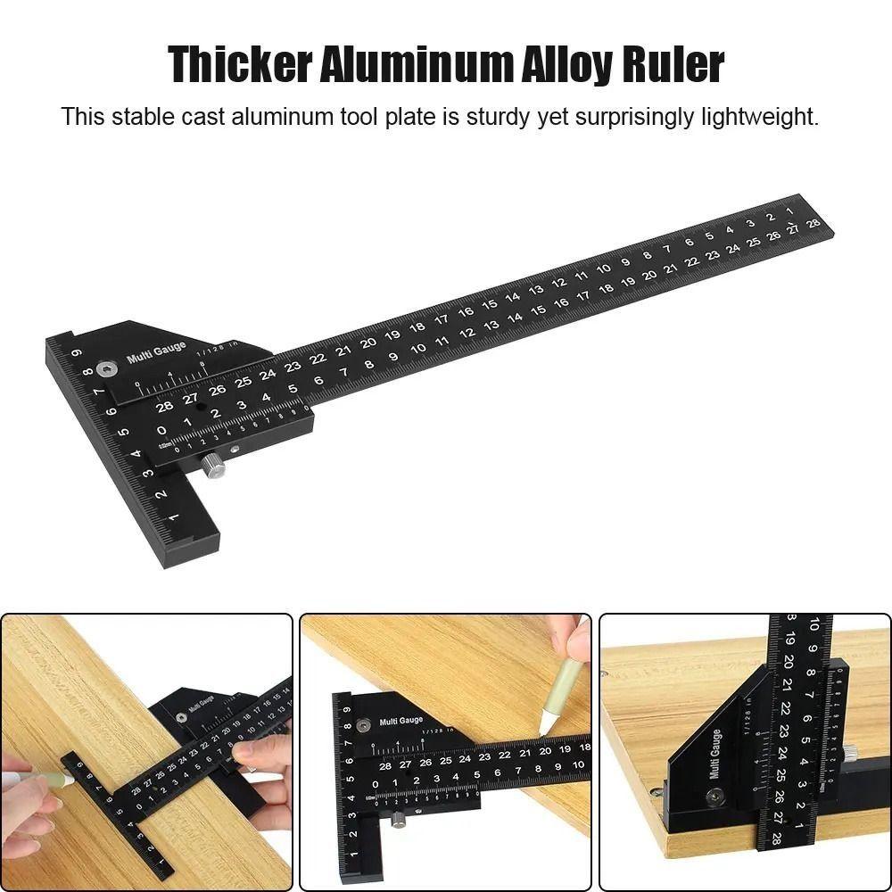 High-precision T Shaped Ruler 0-280mm Woodworking Sliding Gauge Marking Gauge Woodworking Tool