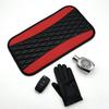 Red Car Center Console Armrest Cushion Pad, Universal Waterproof Leather Seat Box Cover Protector Compatible with Most Cars, SUVs, and Vehicles