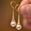 Elegant Faux Pearl Zinc Alloy Hook Drop Earrings - Perfect for Women & Girls Ear Cartilage Piercing Jewelry