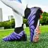 HOHO FAIR Soccer Shoes Large Size 35-45 Men's/Children's High-top Long-nailed Outdoor Anti-slip Football Boots