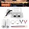 12V/24V Car Mounted Electric Heater Defroster Defogger New Winter Fast Heating Dual Hole Electric Heater Suitable For Trucks