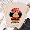 Футболка Mafalda из хлопка для женщин, летняя повседневная одежда Harajuku, футболки с коротким рукавом, уличная одежда, аниме-топы, футболка с героями мультфильмов 90-х годов, унисекс