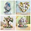 Easter Cute Egg Bunny 2D Flat Acrylic Home Desktop Festive Atmosphere Decoration Ornaments