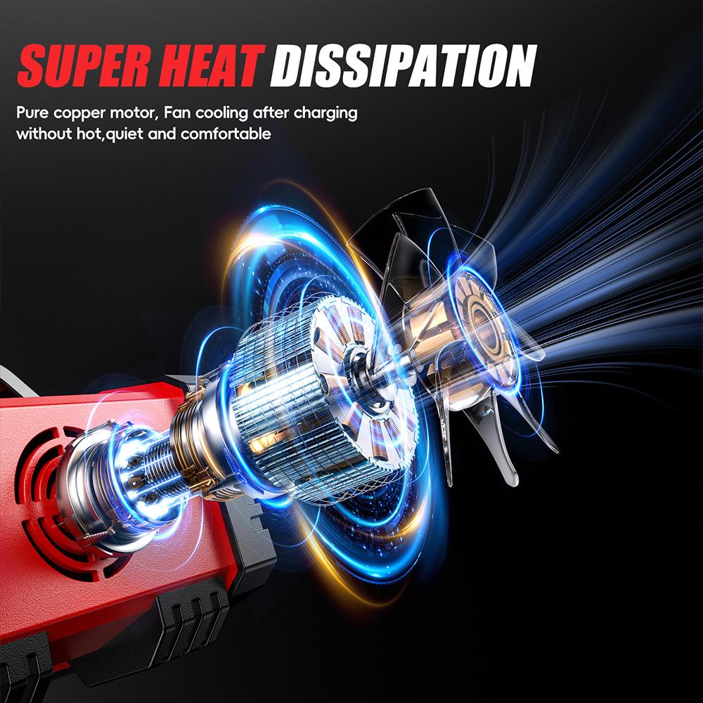 Protect Quick Charger Full Automatic 12V/24V Car Battery Charger Intelligent for Repair Car Maintainer Multiple Protections 300W LCD Display