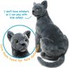 VIAHART Russian Blue Ray Plush Toy, Gray, M Size (approx. 30cm) Fluffy Cat Toy, Washable Plush Toy