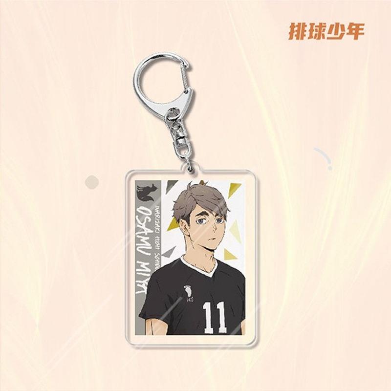 Anime Games Volleyball Boy Acrylic Keychain Metal Ring Car Bag Key Decoration Accessory Gift Anime Gifts Pendant